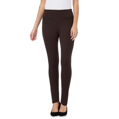 The Collection Brown pocket trim leggings